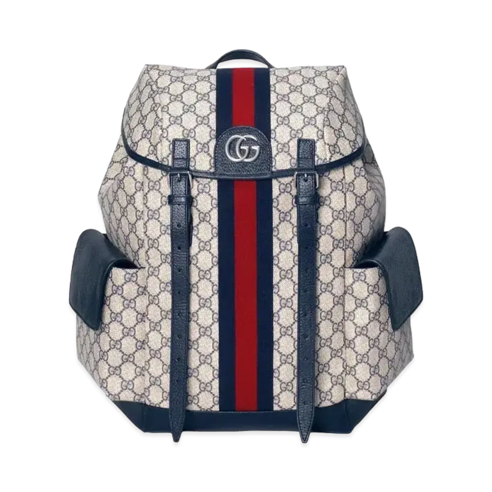 GUCCI Ophidia GG Medium Backpack GG Supreme Canvas "Beige/Blue/Red"