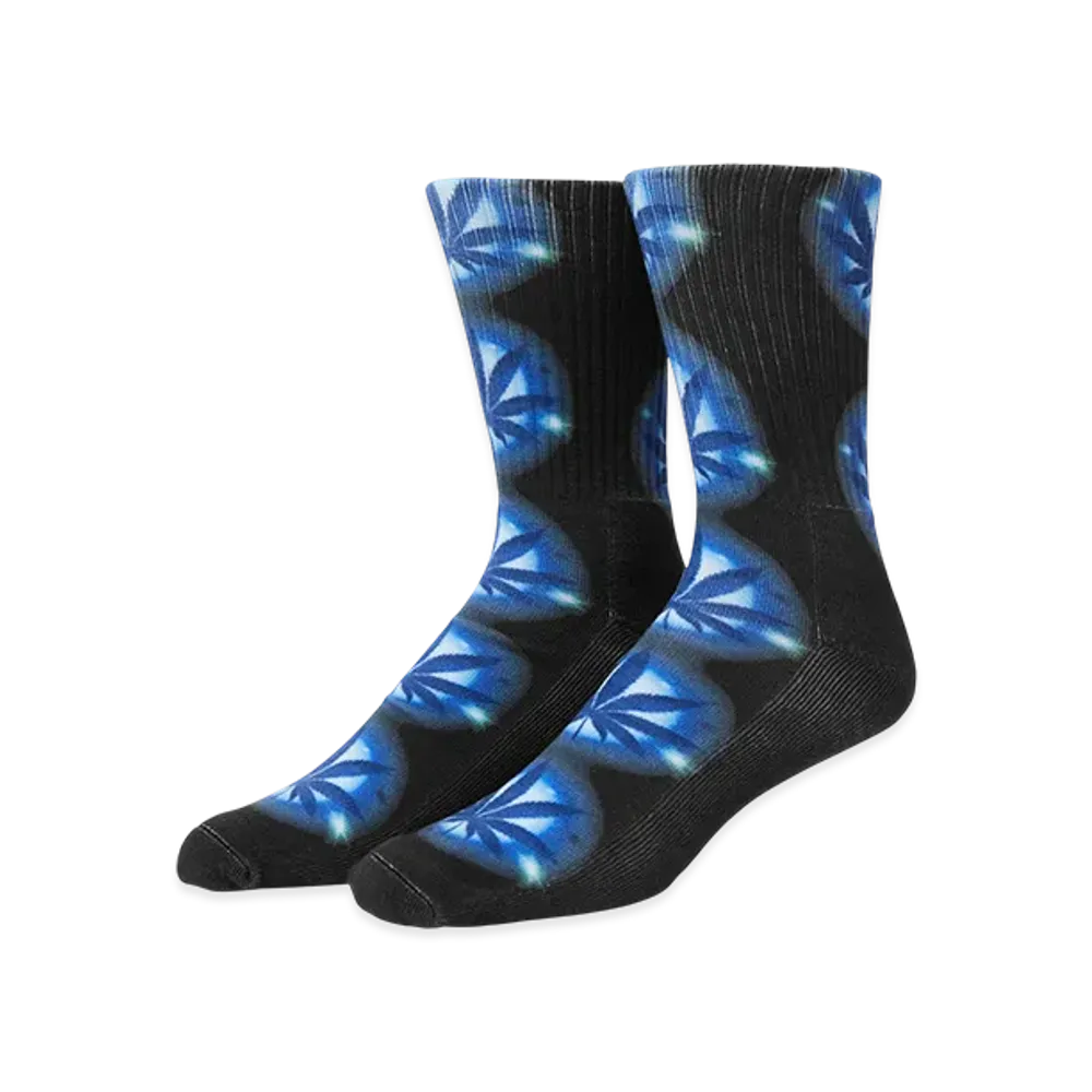 HUF WINTER 25 Airbrush Digital Plantlife Socks "Black/Blue"