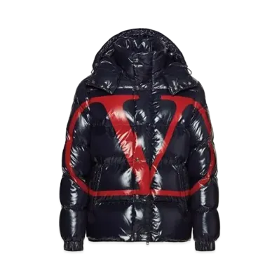 MONCLER x VALENTINO Vlogo Signature Short Down Jacket "Navy"