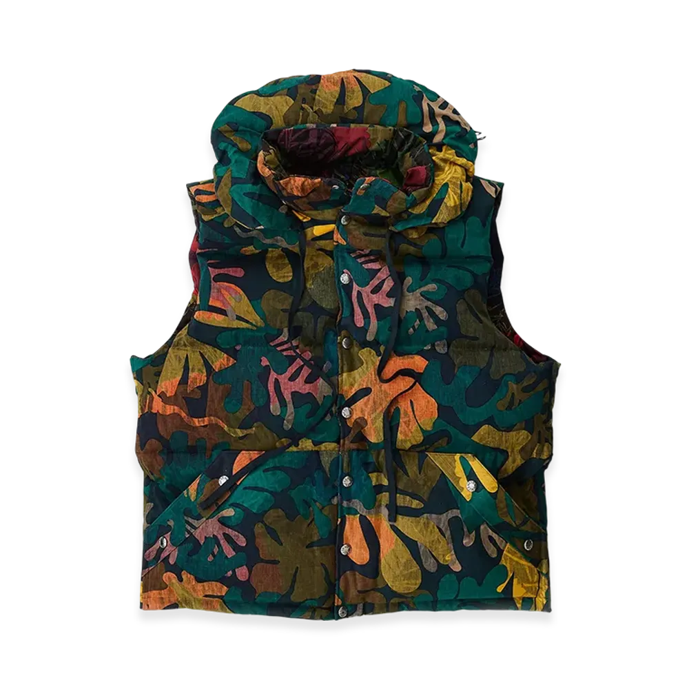 NICENESS Henri Down Vest "Leaf/Flower"