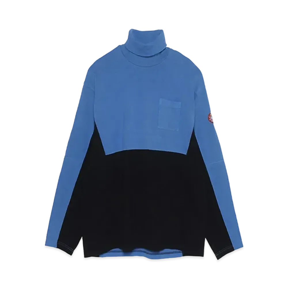 Cav Empt (C.E) OVERDYE TURTLE NECK LONG SLEEVE T "Blue"