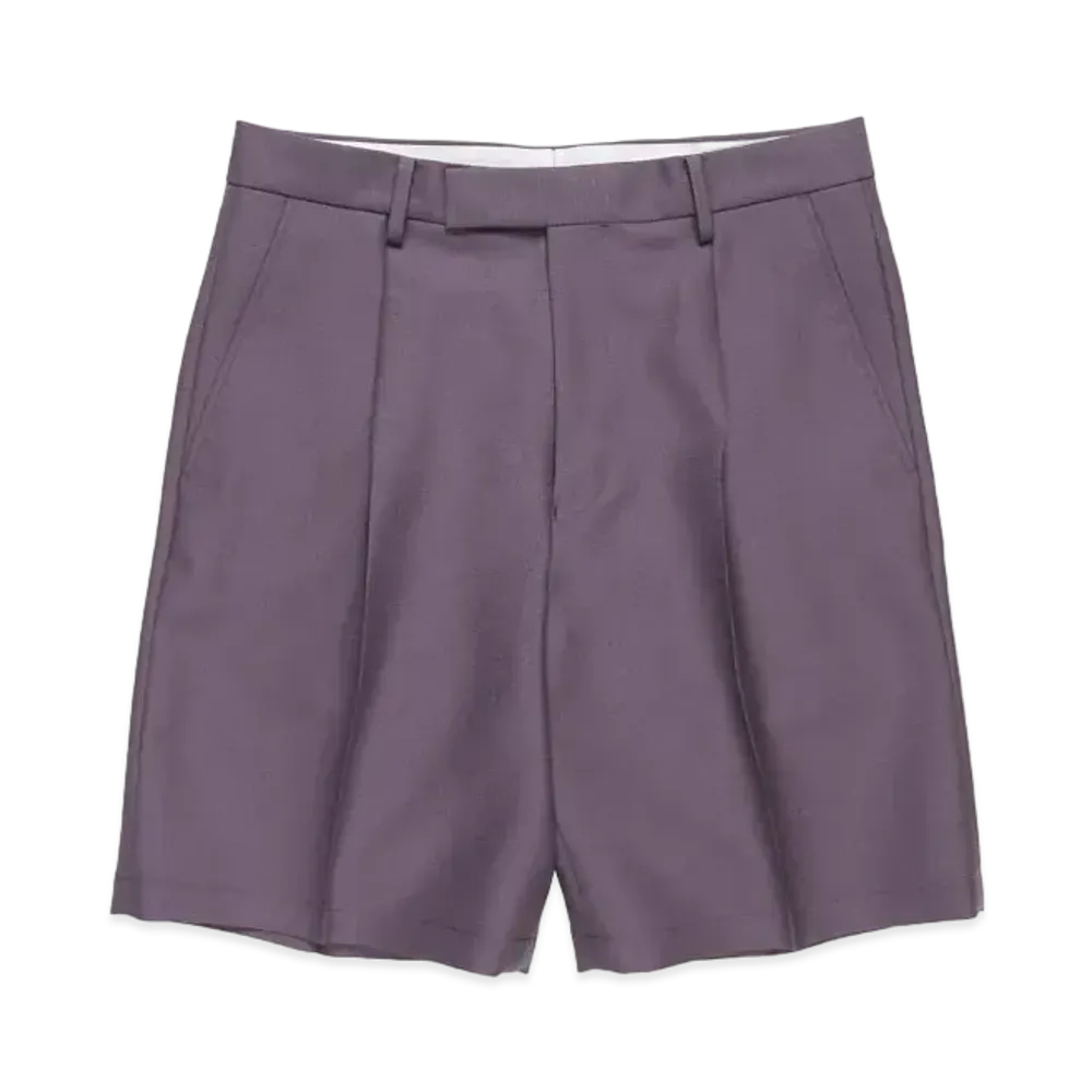 WACKO MARIA PLEATED SHORTS (IMPOET FABRIC / DOEMEUIL) "Purple"