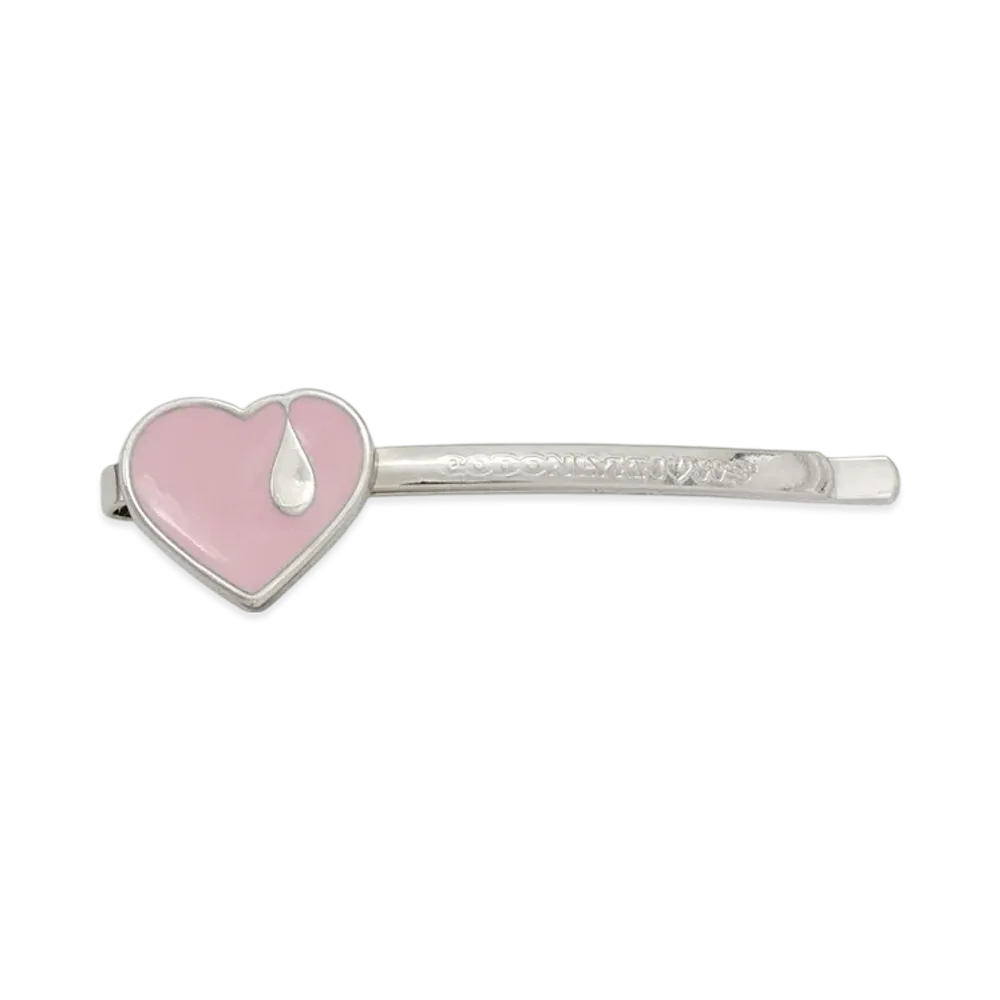 GOD ONLY KNOWS Heart Hair Clip "Pink"