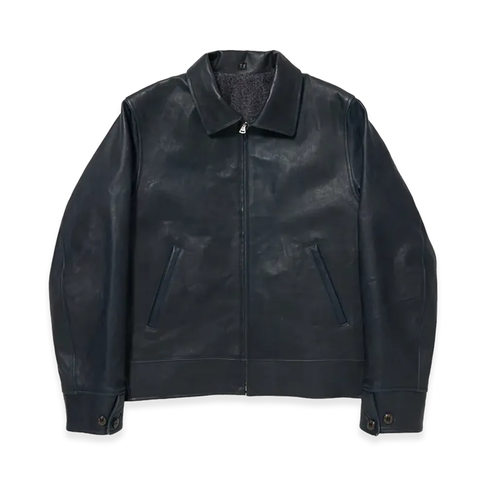 T.T Taiga Takahashi LOT.802 Cossack Leather Jacket "Ai Dyed Navy"