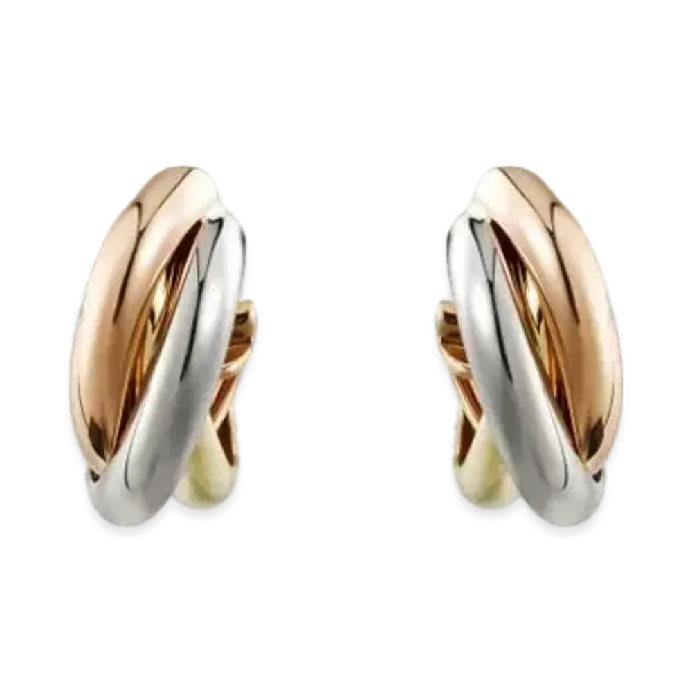 Cartier Trinity Earrings "White Gold/Yellow Gold/Pink Gold"