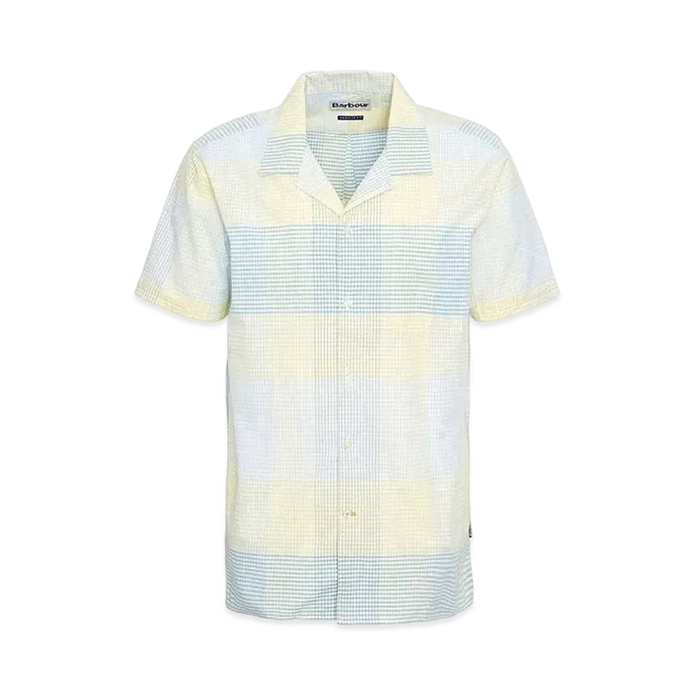 Barbour Chesil Micro Check Short Sleeve Shirt (Regular Fit) "Yellow"