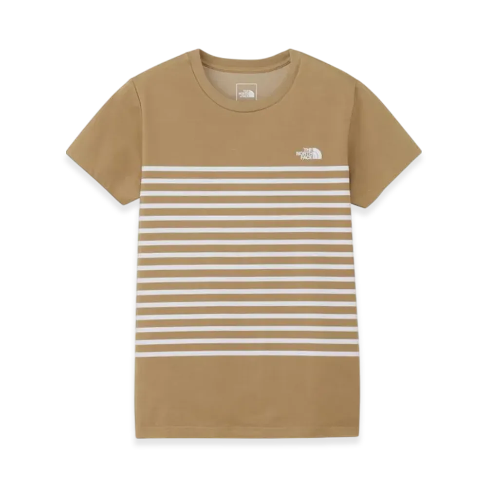 The North Face Ladies Short Sleeve Panel Border Tee "Classic Khaki"