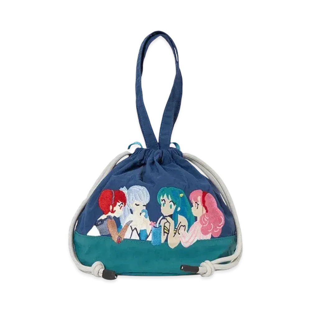 graniph x Urusei Yatsura Tea Time String Bag "Blue"