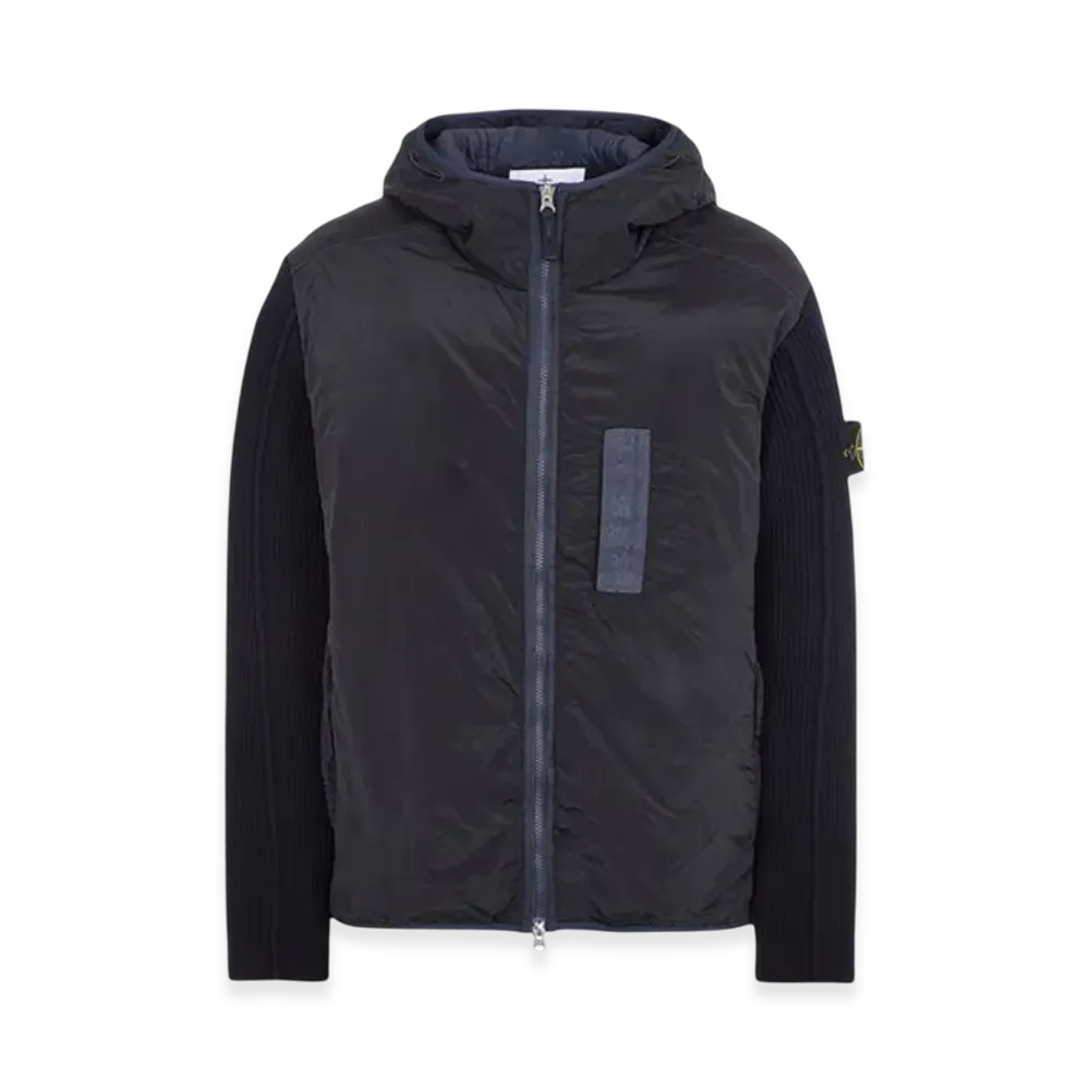 Stone Island 44134 Nylon Metal and Ribbed Hooded Jacket - 23FW "Navy Blue"