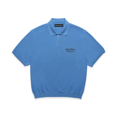 WACKO MARIA Knit Polo Shirt "Blue"