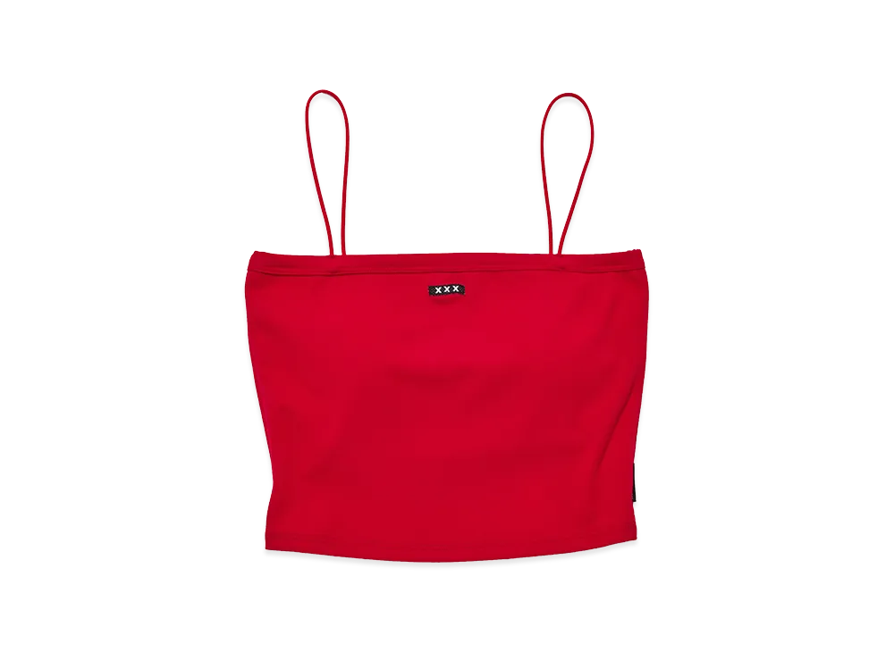 GOD SELECTION XXX Women's Mini Box Logo Built-in Pad Bra Top GXL-S26-CS-09 "Red"