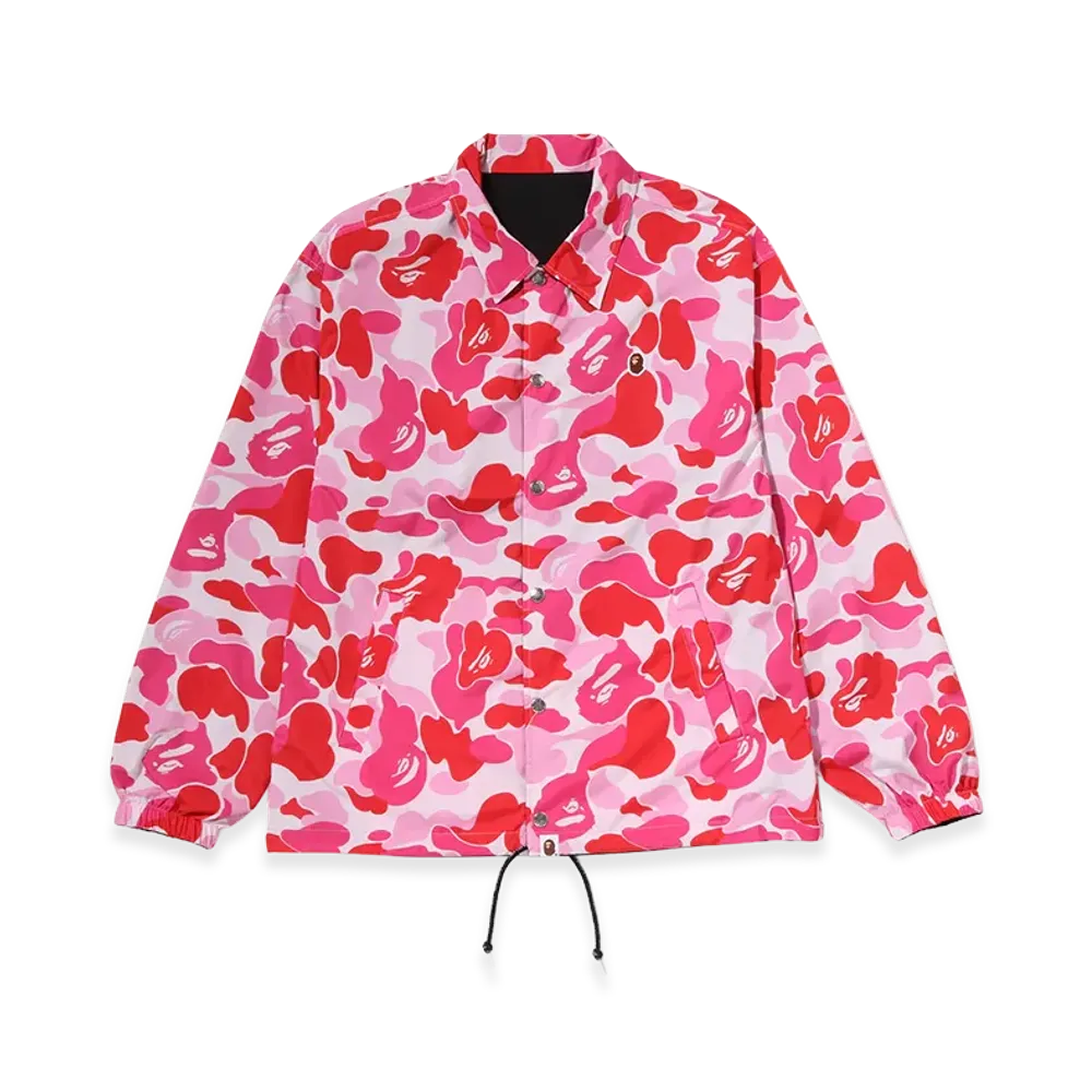 A BATHING APE ABC Camo Revrsible Coach Jacket "Pink"