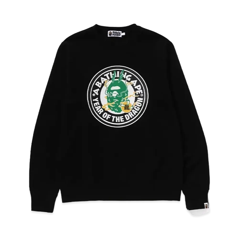 A BATHING APE Crewneck Sweatshirt "Black"