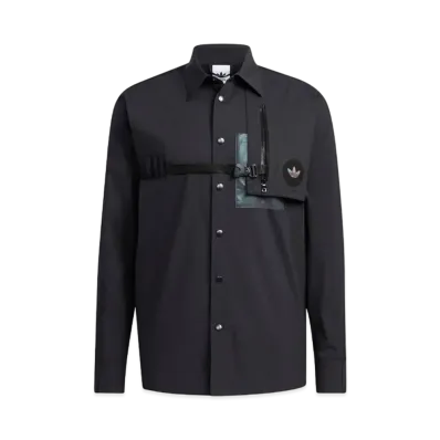 ADIDAS PREMIUM WOVEN LONG SLEEVE SHIRT "Black/Black"