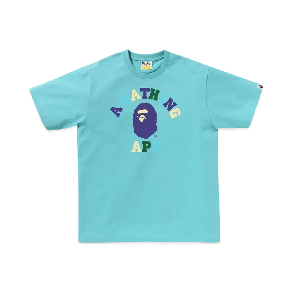 A BATHING APE Colors College Tee "Blue"