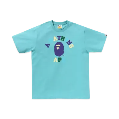 A BATHING APE Colors College Tee "Blue"
