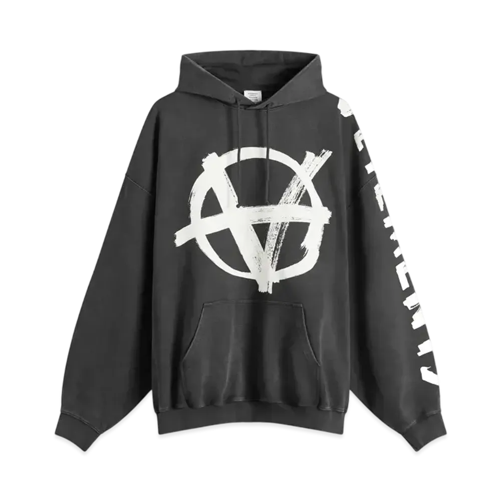 VETEMENTS Double Anarchy Hoodie "Black" UA65HD650B