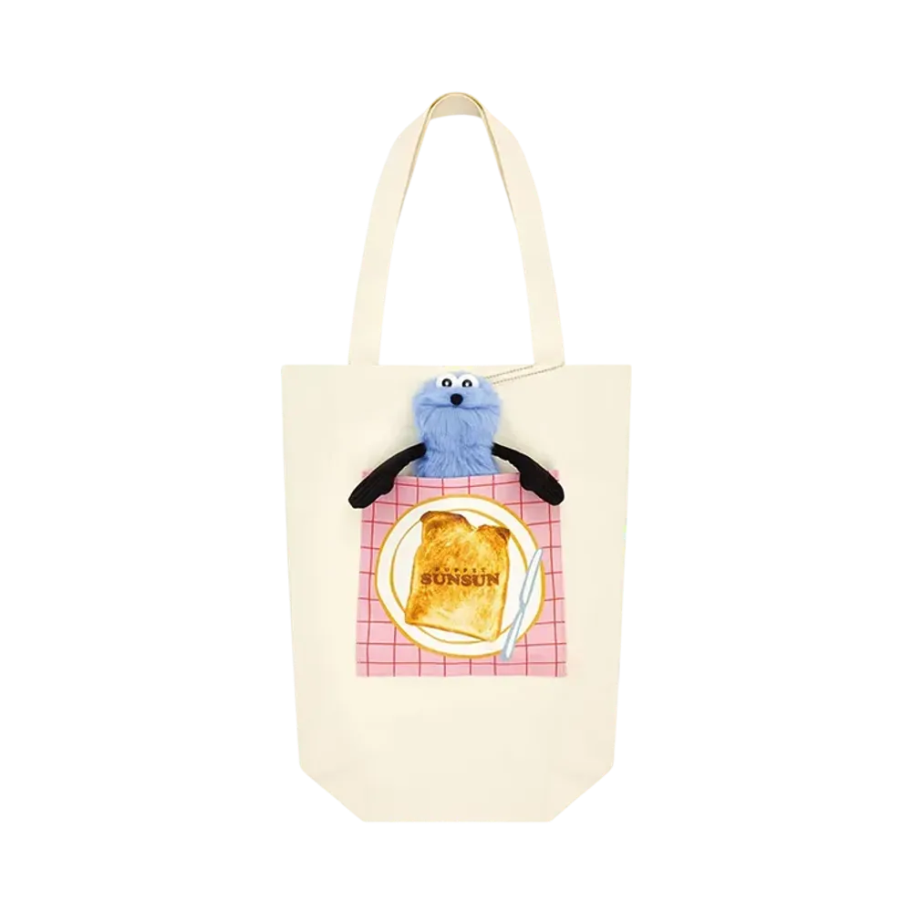 BANDAI "Ichiban Kuji" -Puppet Sunsun- B Prize Tote bag with plush toy