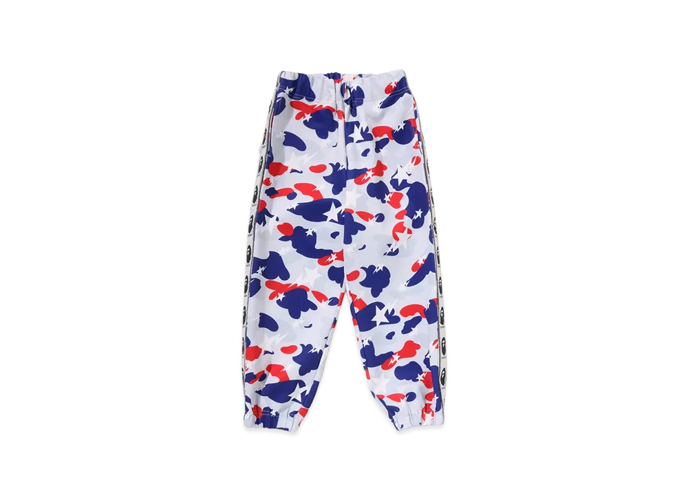 A BATHING APE Kids Sta Strike Camo Tape Pants "White"