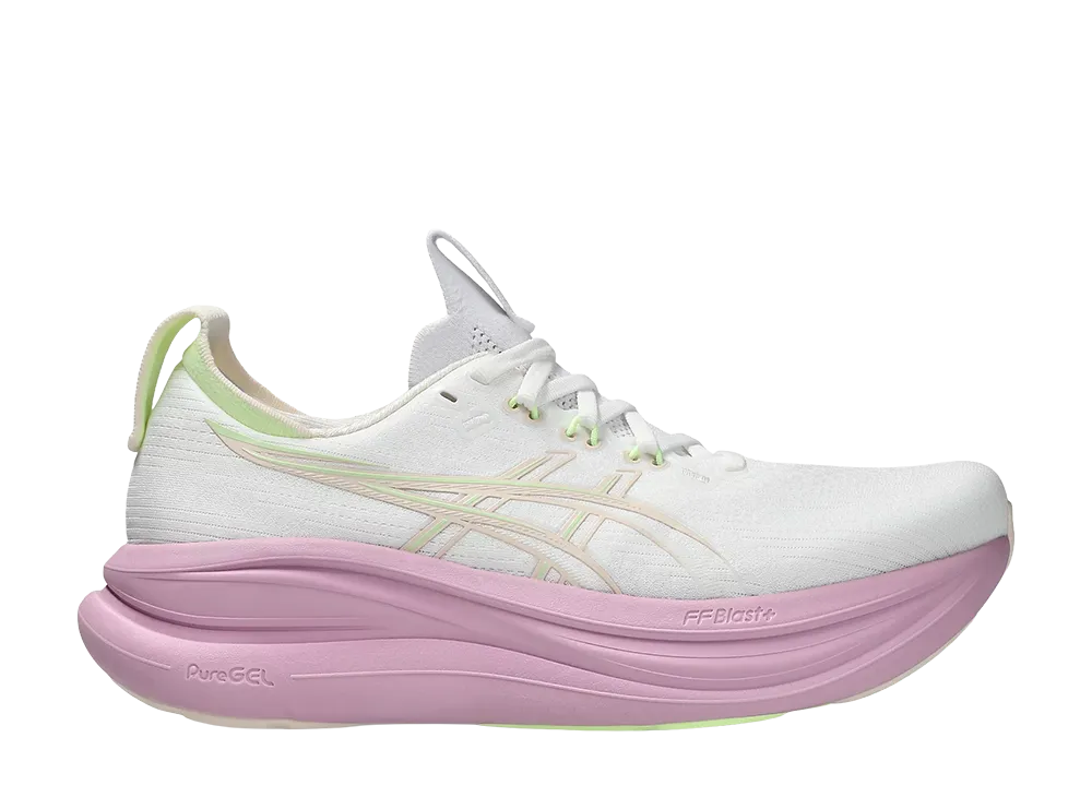 Asics Women's Gel-Nimbus 28 Wide "White/Hazy Lilac"