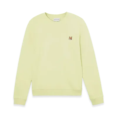 Maison Kitsune Women's Fox Head Patch Regular Sweatshirt "Chalk Yellow"