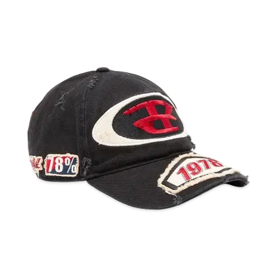 Diesel C-Braff Baseball cap with embroidered patches "Black"