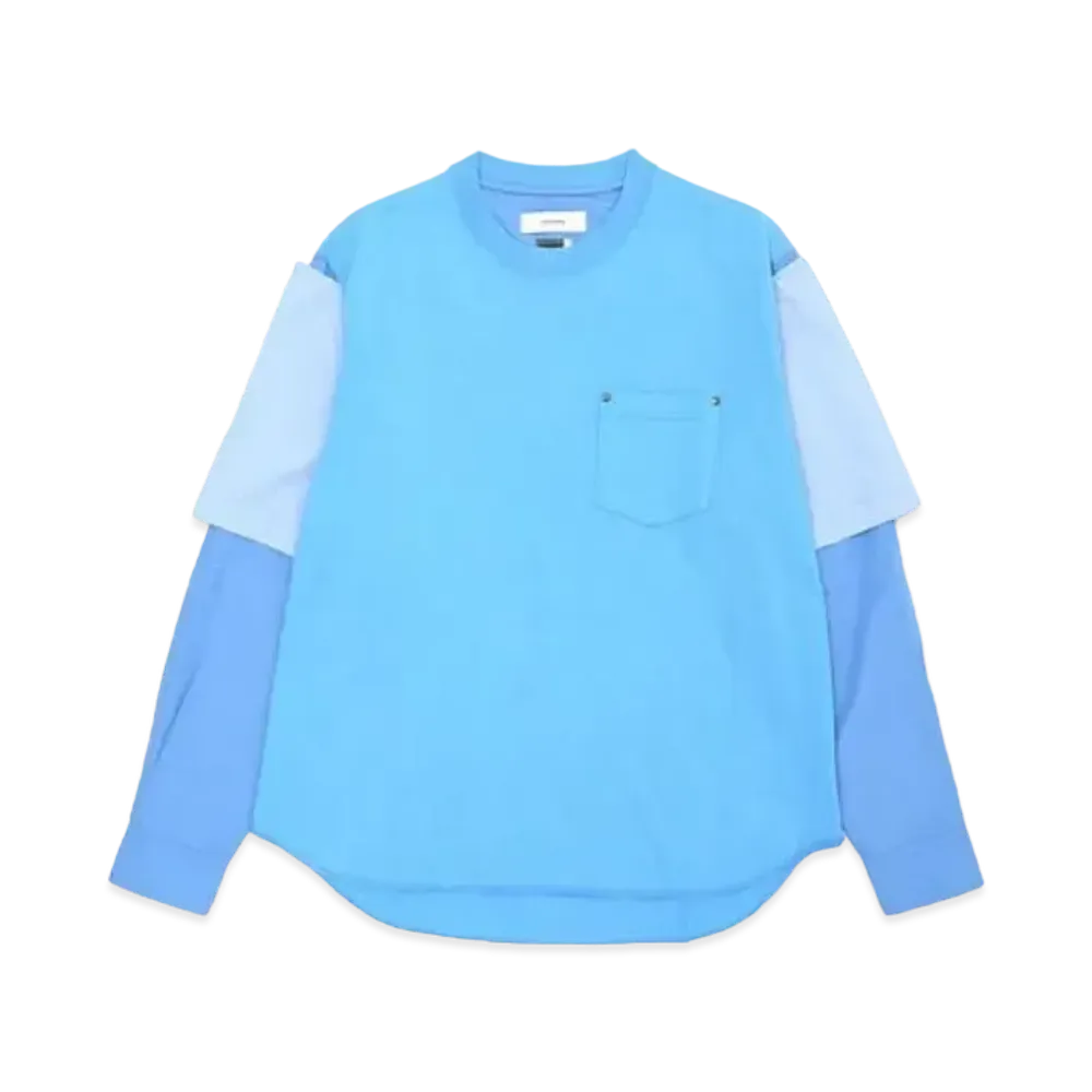 FACETASM Layerd Shirt Sleeve Tee "Light Blue"
