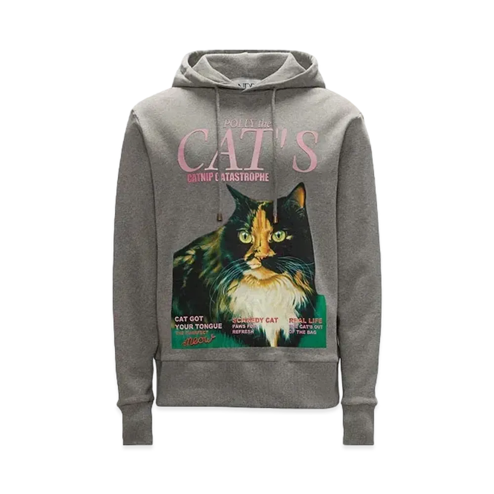 JW ANDERSON Cat Print Hoodie "Grey"