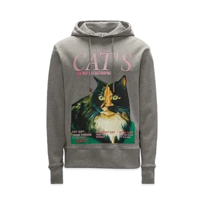 JW ANDERSON Cat Print Hoodie "Grey"