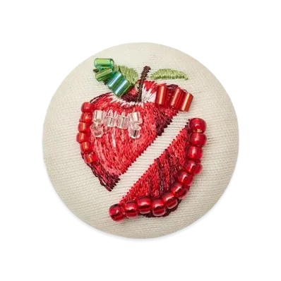 UNDERCOVER Wool Silk Fabric Badge "White"