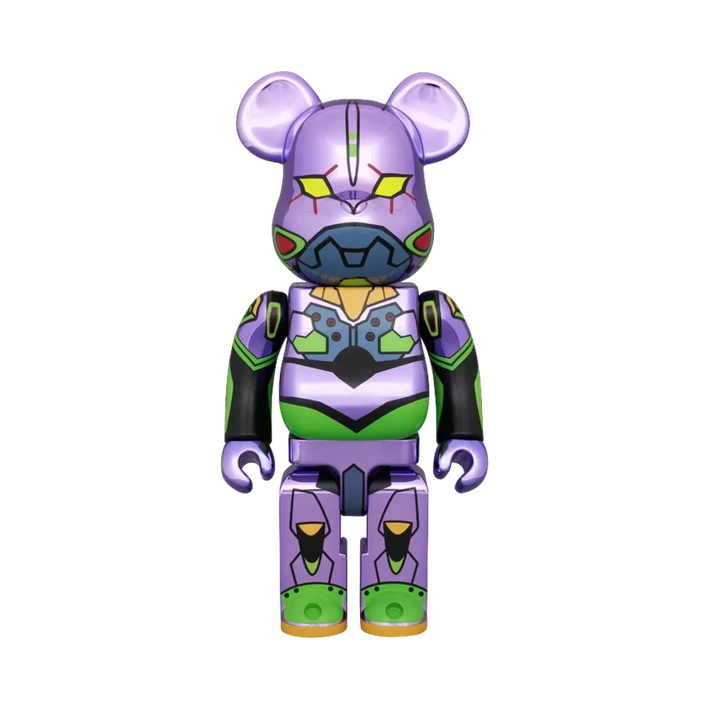 MEDICOM TOY "BEARBRICK" Evangelion Unit-01 (New Painted And Plated Version) 400%