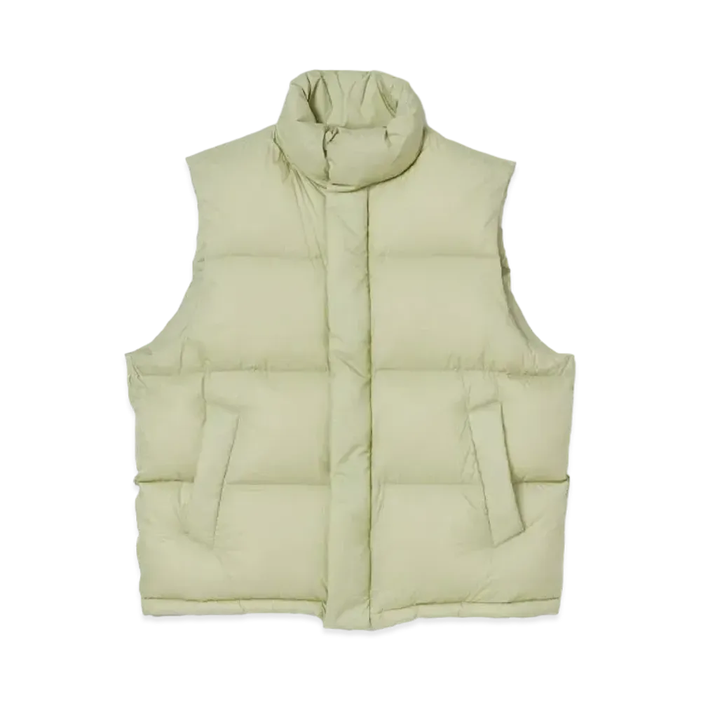 AURALEE Super Light Nylon Ripstop Down Vest "Light Khaki"
