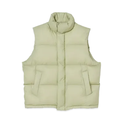 AURALEE Super Light Nylon Ripstop Down Vest "Light Khaki"