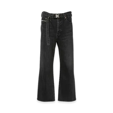 sacai Boot Cut Denim Pants "Black"