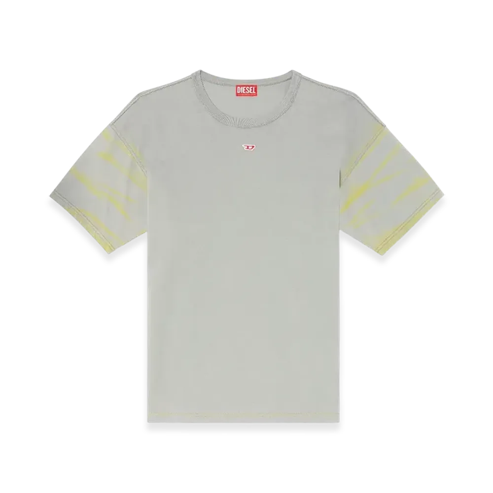 Diesel T-Adjust-R23 T-Shirt With Spray Effect "Gray"
