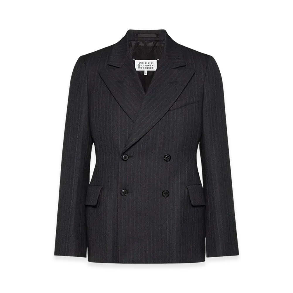 Maison Margiela Men's Barathea Wool Suit Jacket "Blue"
