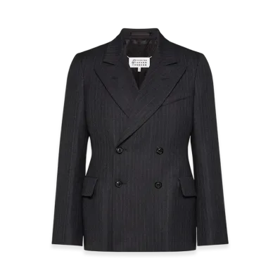 Maison Margiela Men's Barathea Wool Suit Jacket "Blue"