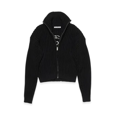 Acne Studios Wool Zip Cardigan "Black"