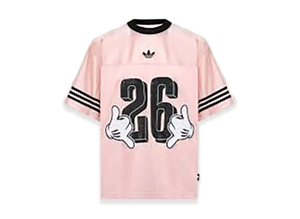 adidas x Disney Mickey Mouse Jersey Sports Short Sleeve T-Shirt "Pink"