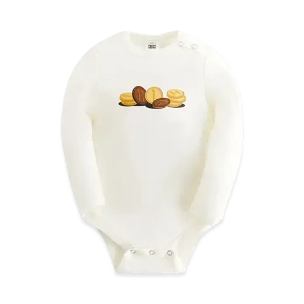 Kith Baby Treats Hanukkah Gelt Coins Onesie "Sandrift"