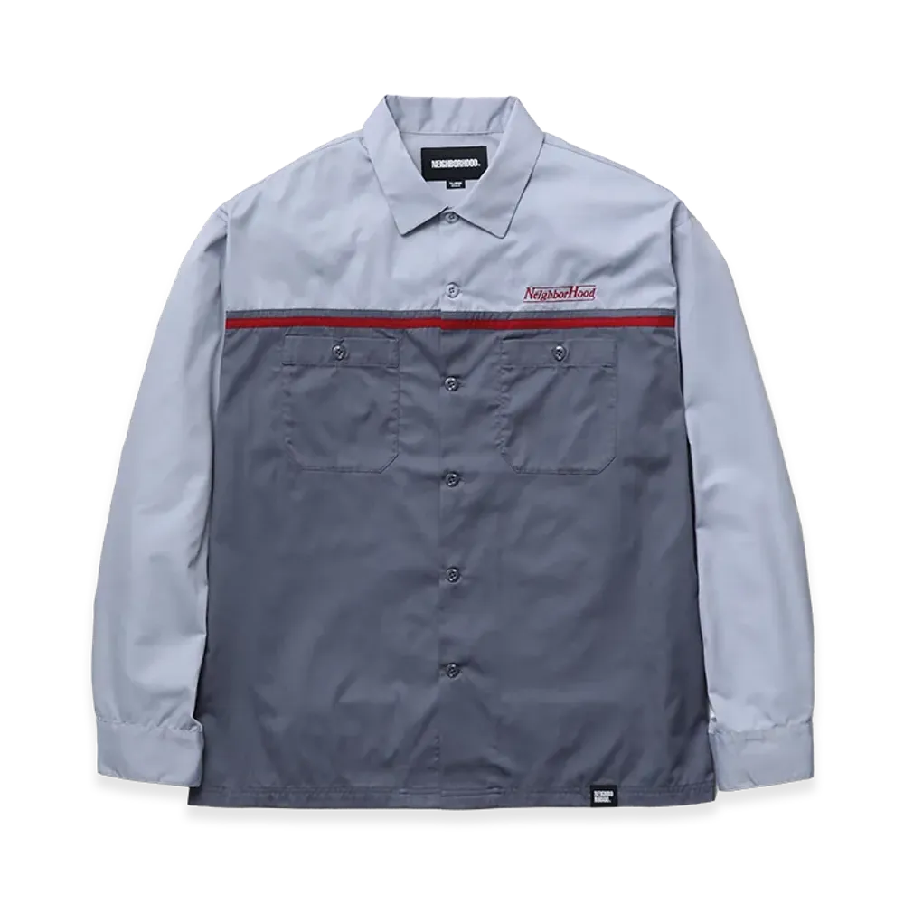 NEIGHBORHOOD Bicolor Work Shirt LS "Gray"