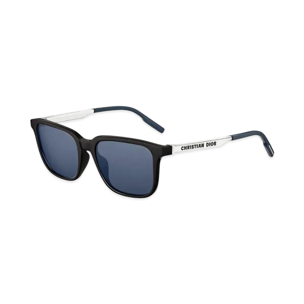 Dior Tag SU Rectangular Sunglasses "Black"