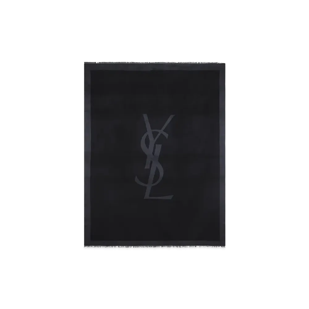Saint Laurent Women's Silk Scarf "Black"