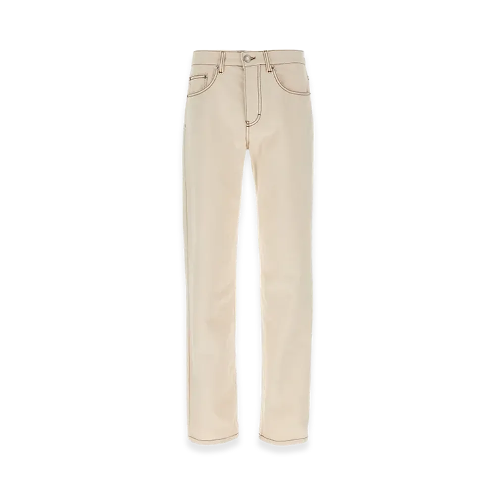AMI PARIS Garment-Dyed Jeans "Beige"