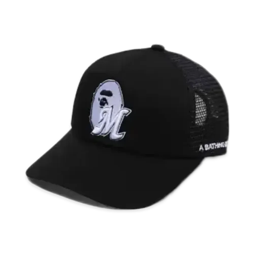 A BATHING APE x Chiba Lotte Marines Mesh Cap "Black"