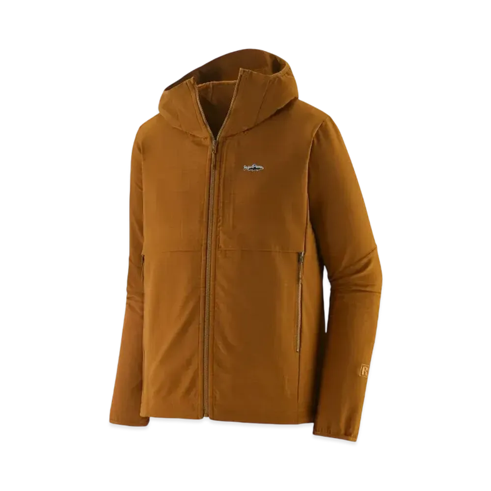 Patagonia Men's R1 Tech Face Fitzroy Trout Hoodie "Brown"