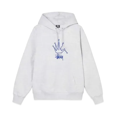 Stussy BROKEN CROWN HOODIE "Ash Heather"