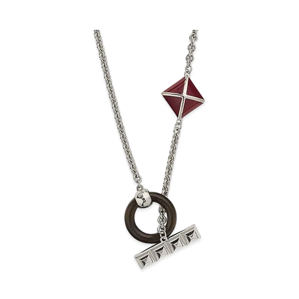 Hermes Medor XO Necklace "New Rouge H"