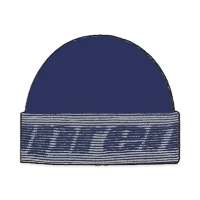 Supreme Reflective Jacquard Beanie "Navy"