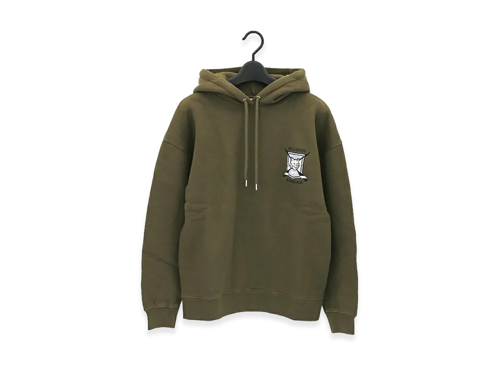 Maison Kitsune College Fox Embroidered Comfort Hoodie "Khaki"